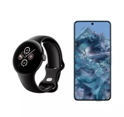 GOOGLE Pixel 8 Pro (128 GB, Bay) & Pixel Watch 2 WiFi Bundle